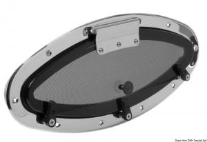 Oblò Bomar inox ellittico 460 x 200 mm